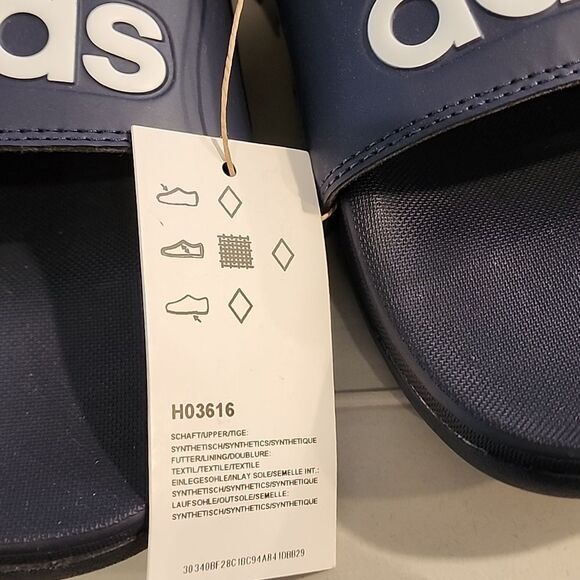 Adidas Adilette Comfort Navy Blue Slides size 13